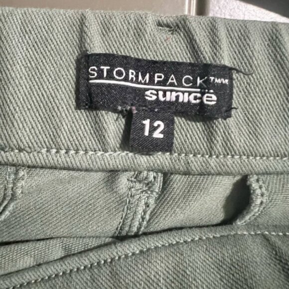 Sunice Stormpack Women’s Skinny Pull-On Stretch Pants – Size 12 – Sage Green Fau - Picture 4 of 5